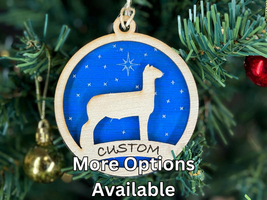 Lamb Christmas Ornament: Rustic Wooden Sheep, 4H Club Gift