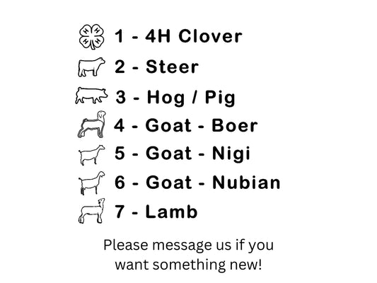 Graduation gift for class of 2025 2026 2027 high school or college with 4h or farm animals like pig steer goat