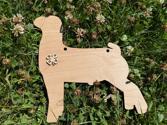 Boer Goat Wood Cutout: DIY Farm Stall Sign - 9.4" x 9"