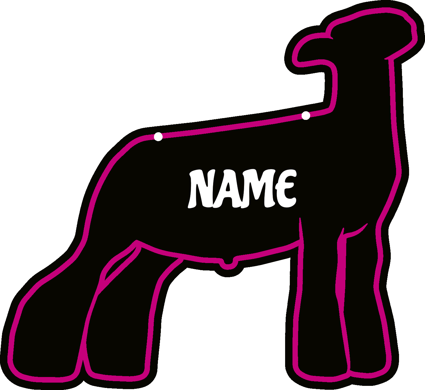 Market Lamb stall sign wether plastic and customizable