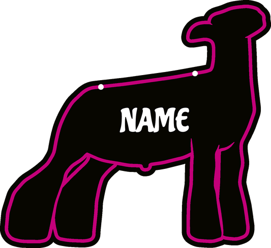 Market Lamb stall sign wether plastic and customizable