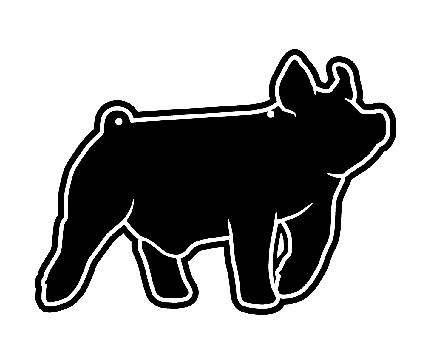Hog stall sign made from acrylic plastic that is customizable