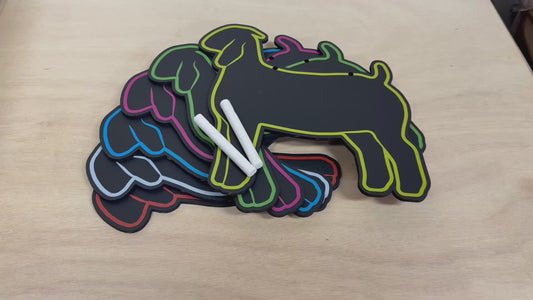 Breeding Doe Boer Goat Chalk stall sign