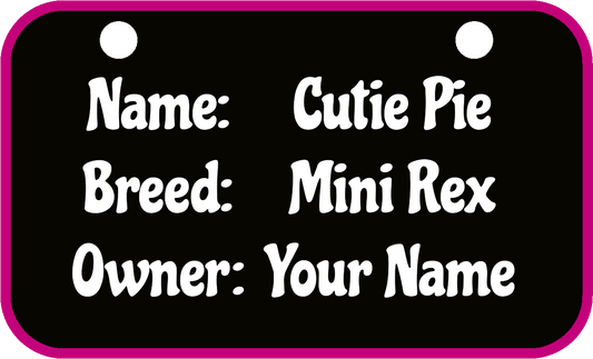 Rectangle Plastic Cage Sign