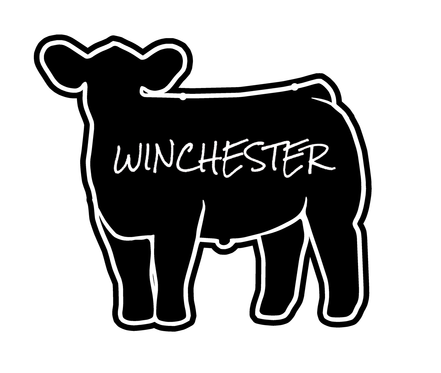 Steer stall sign made from acrylic plastic customizable